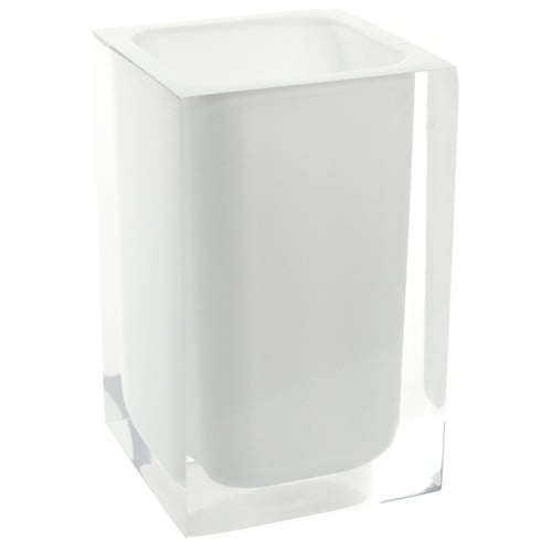 Square White Toothbrush Holder Gedy RA98-02